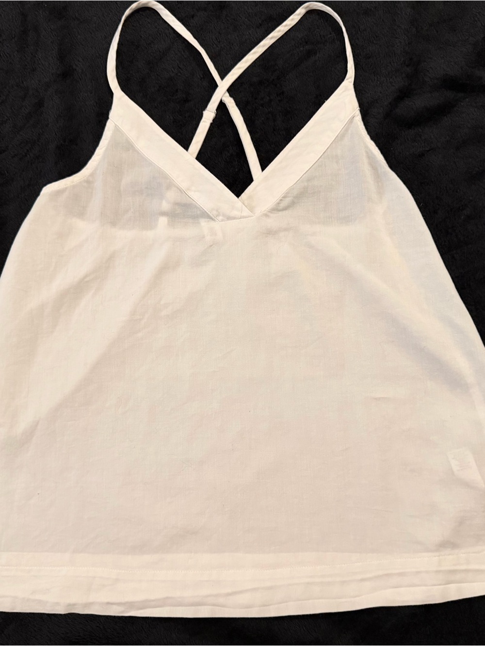 Athleta White Cross-Back V-Neck Camisole